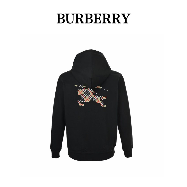 Burb*rry 25FW Cross Stitch Equestrian Knight Embroidered Zip Hoodie Burb*rry 25FW Cross Stitch Equestrian Knight Embroidered Zip Hoodie
