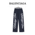Balenci*ga Cursive Side Logo Embroidered Trousers Balenci*ga Cursive Side Logo Embroidered Trousers