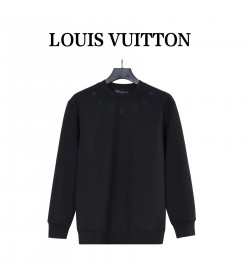 1V Embossed Monogram Collar Embroidered Crewneck Sweatshirt