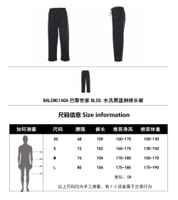 Balenci*ga BLCG Washed Embroidered Trousers