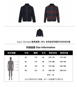 1V 25FW Reversible Monogram Wool Jacket