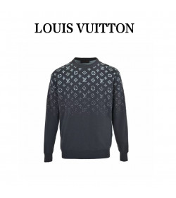 1V Gradient Monogram Jacquard Crewneck Sweater