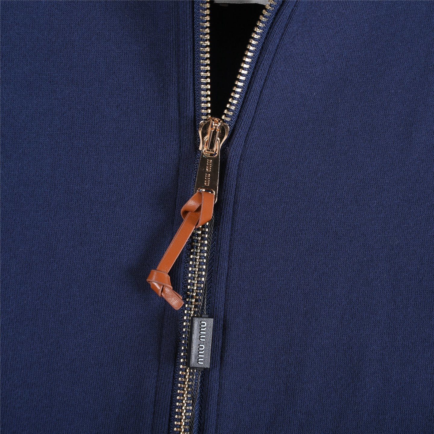 Miu Miu 24SS Heavyweight Plain Knit Hooded Jacket