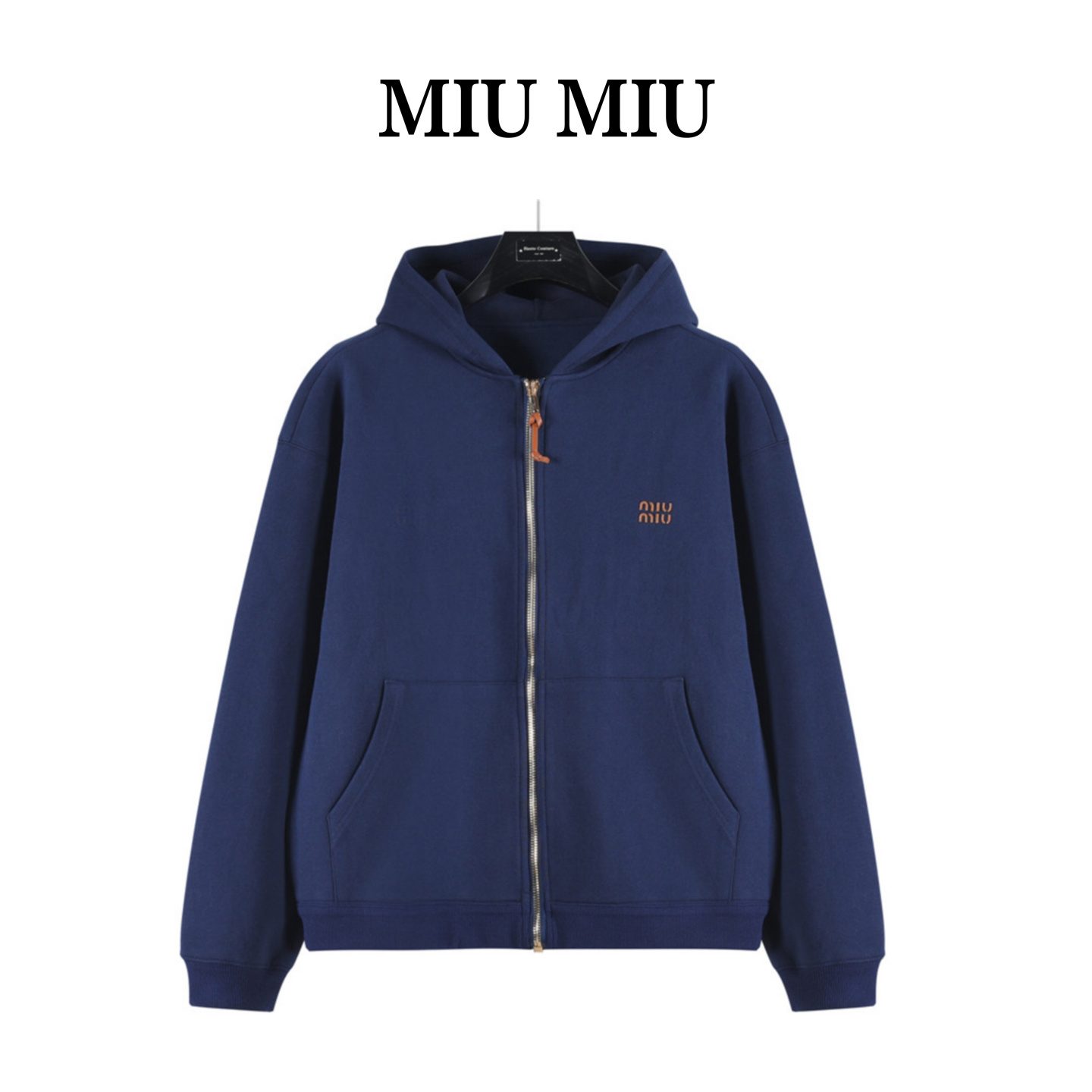 Miu Miu 24SS Heavyweight Plain Knit Hooded Jacket