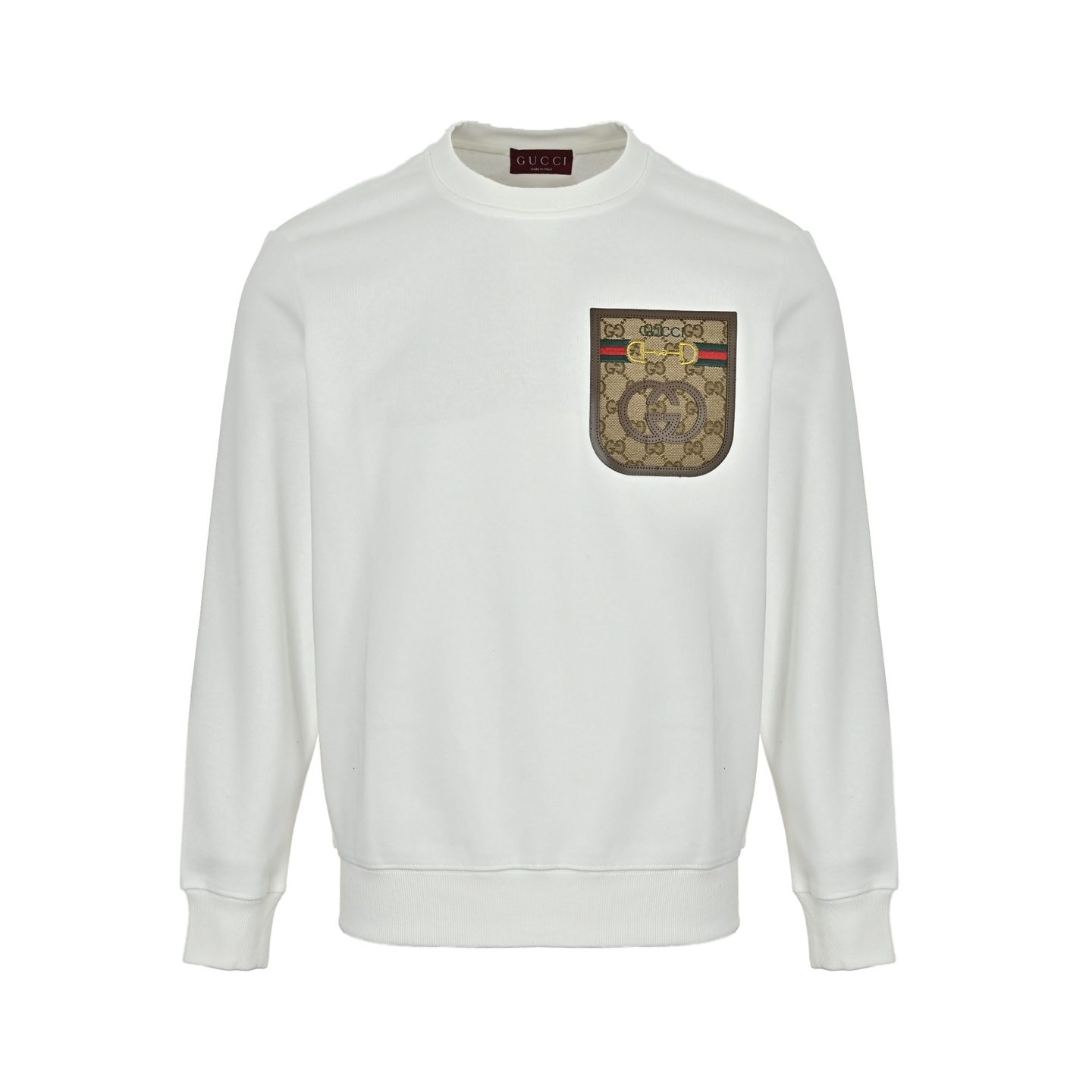 Gucci Monogram Pocket Appliqué Crewneck Sweatshirt