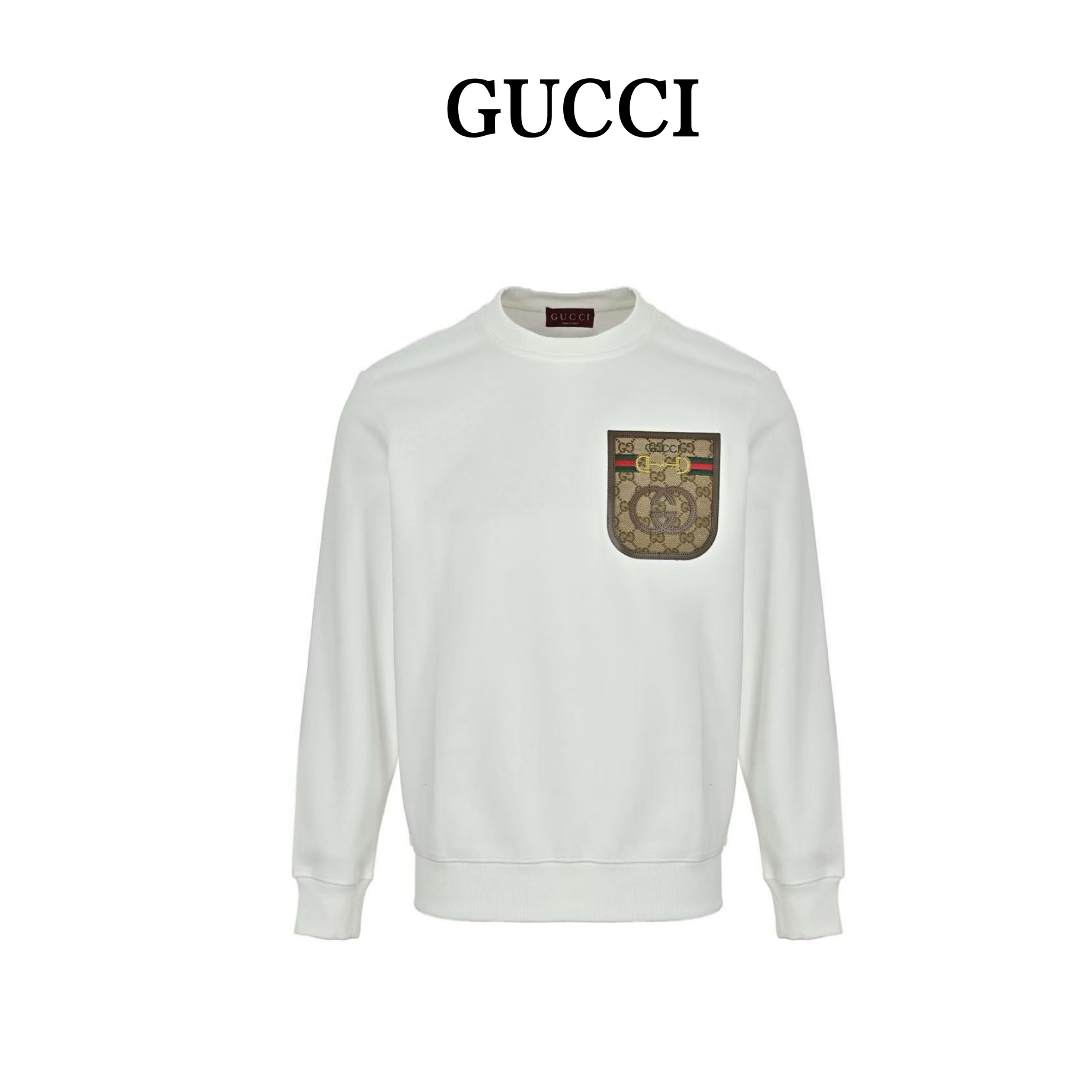Gucci Monogram Pocket Appliqué Crewneck Sweatshirt