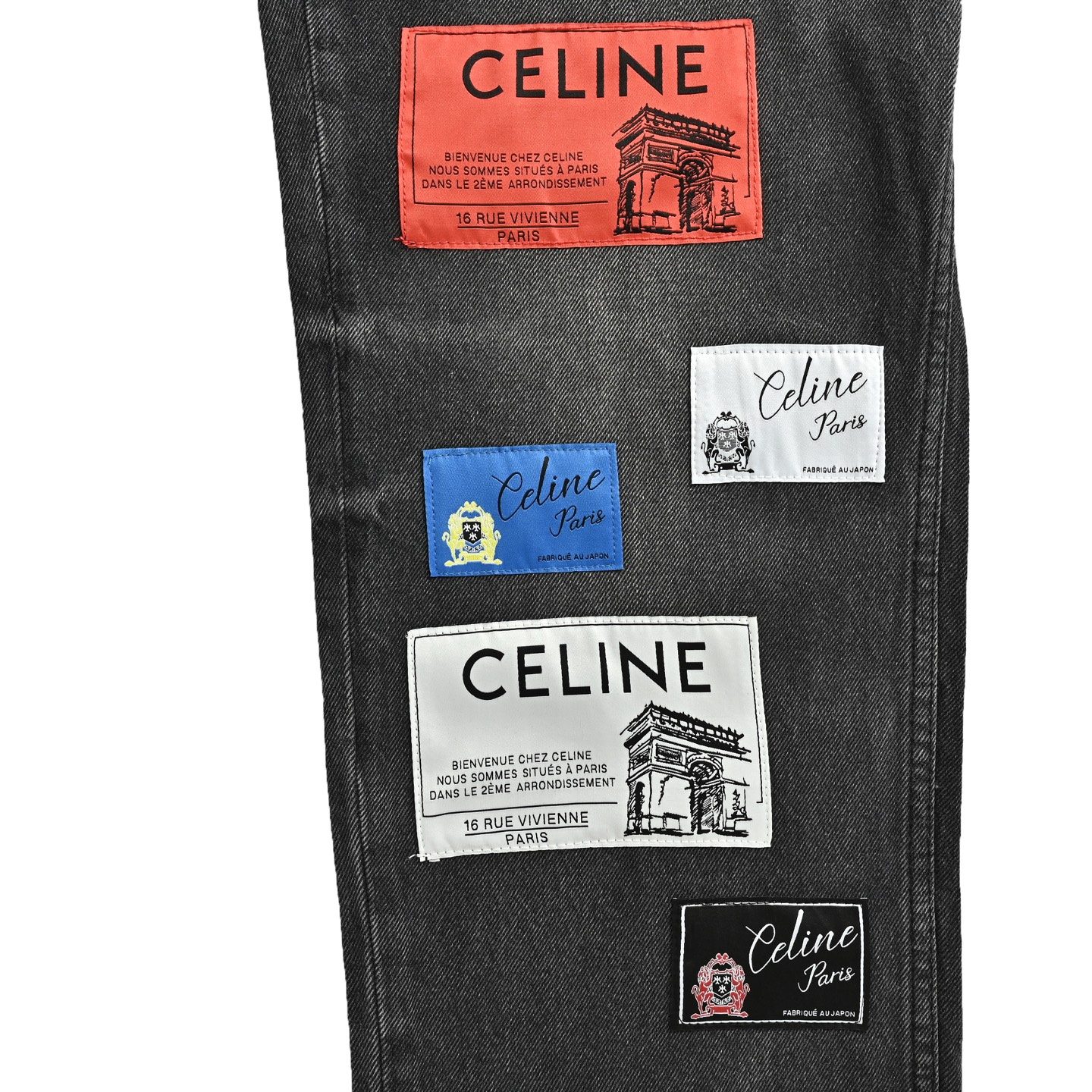 Celine Appliqué Straight Leg Jeans