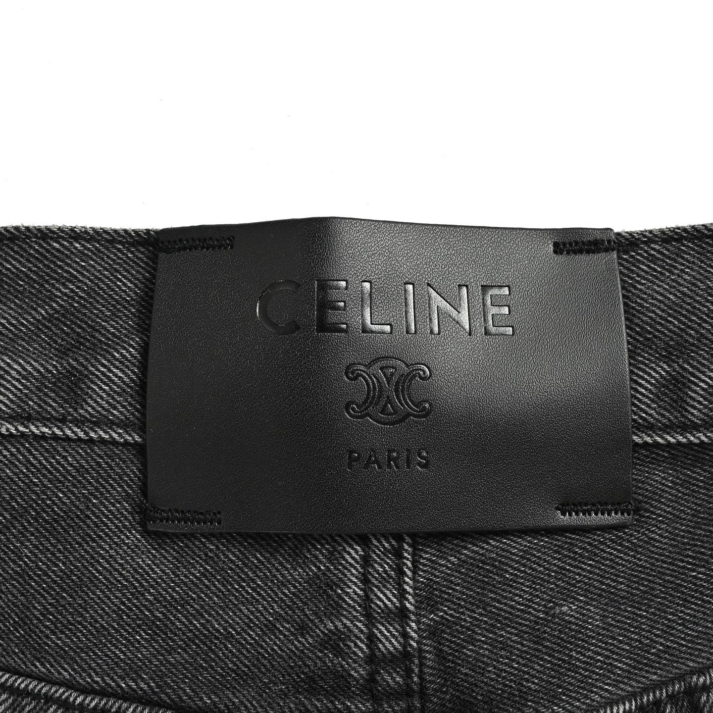 Celine Appliqué Straight Leg Jeans