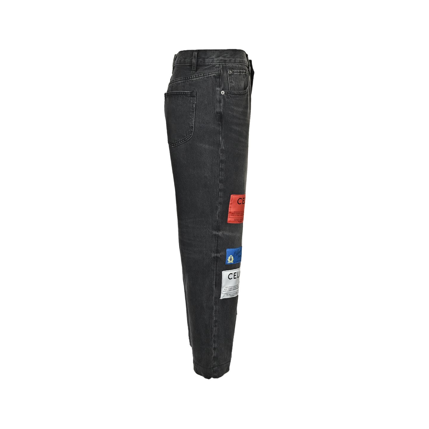 Celine Appliqué Straight Leg Jeans