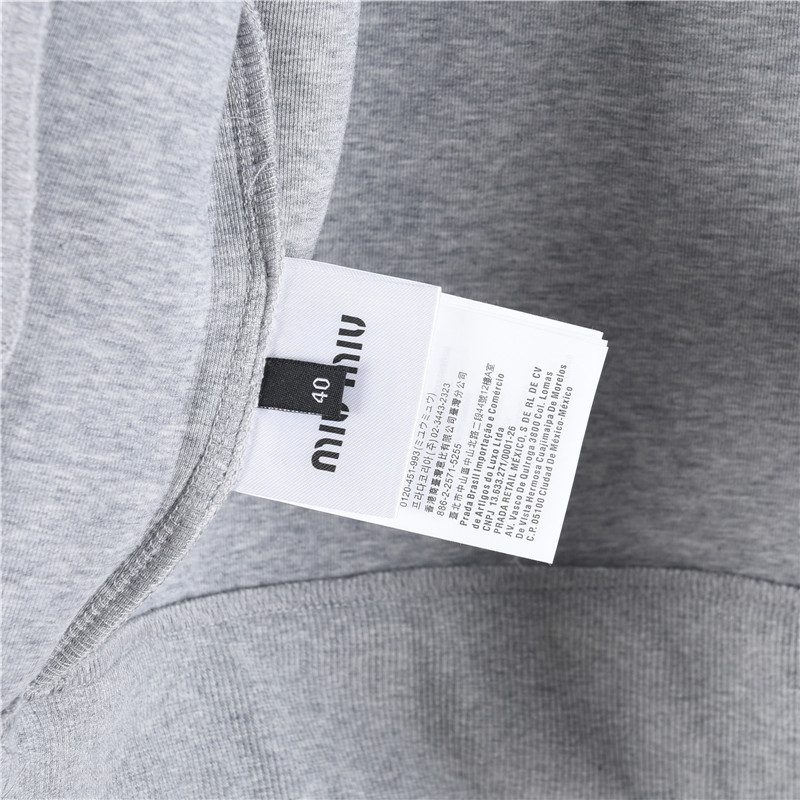 Miu Miu 24SS Heavyweight Plain Knit Collared Jacket