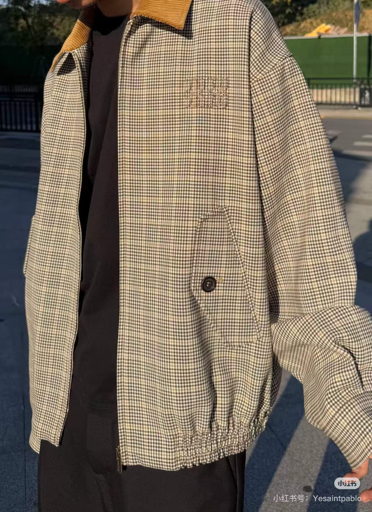 Miu Miu Corduroy Plaid Jacket