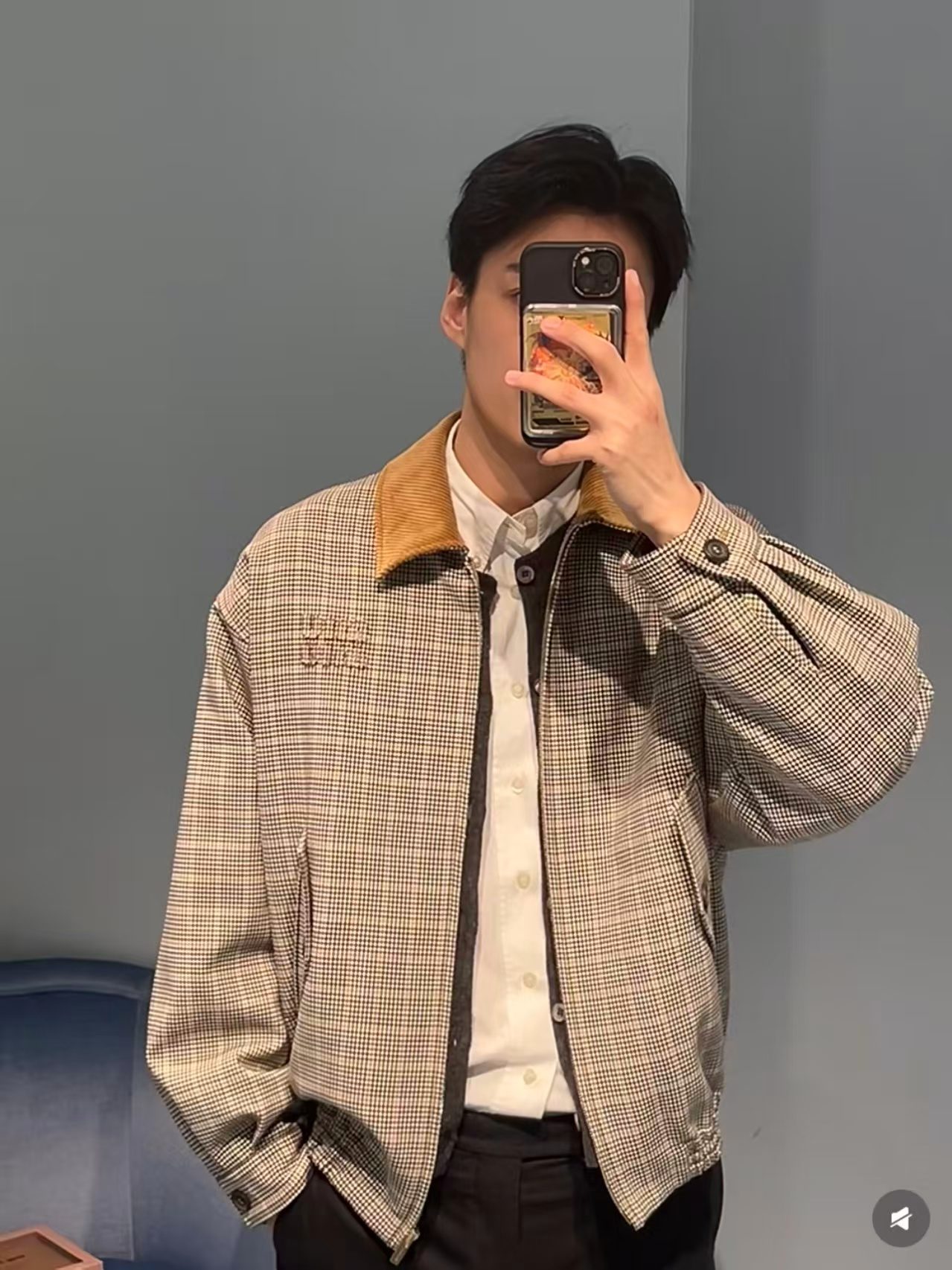 Miu Miu Corduroy Plaid Jacket
