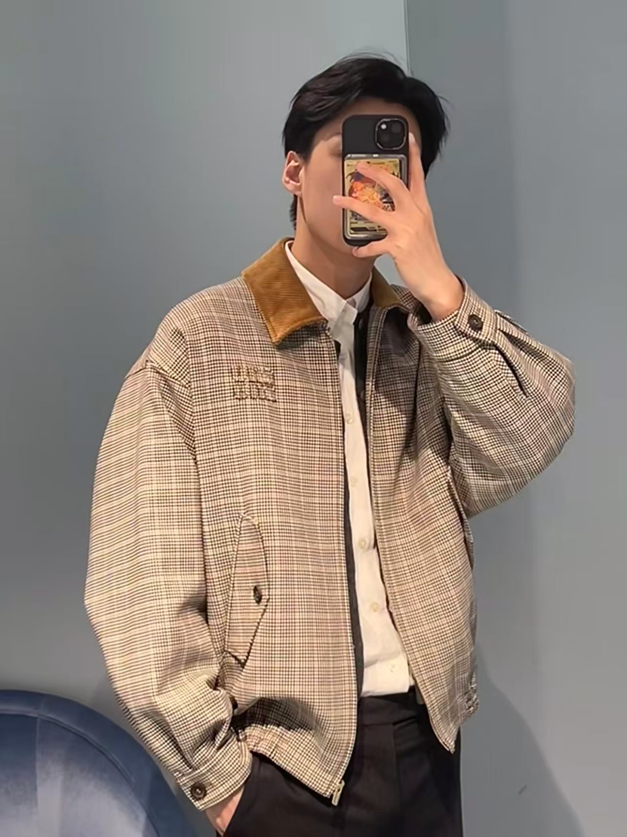 Miu Miu Corduroy Plaid Jacket