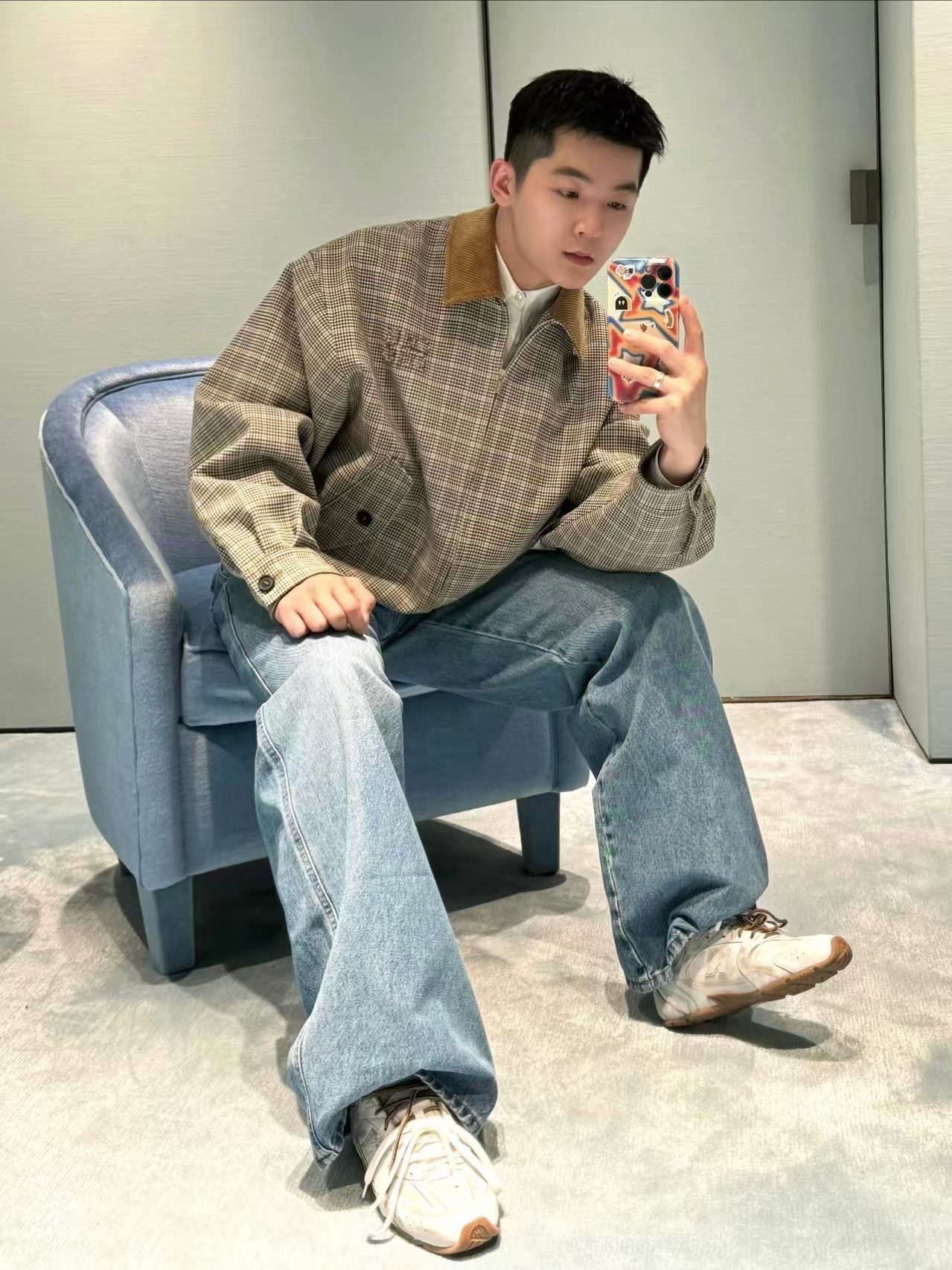 Miu Miu Corduroy Plaid Jacket