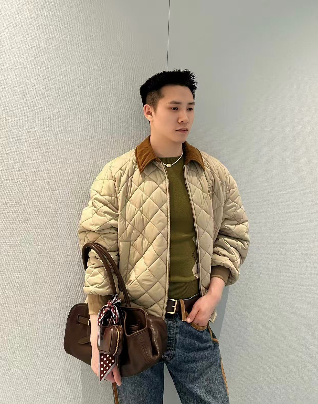 Miu Miu 24FW Diamond Quilted Puffer Jacket