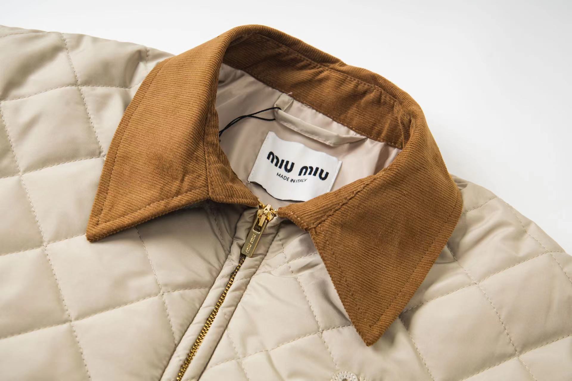 Miu Miu 24FW Diamond Quilted Puffer Jacket