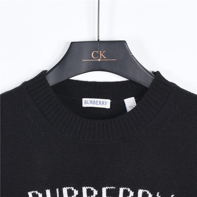Burberry Equestrian Knight Logo Cashmere Blend Crewneck Sweater