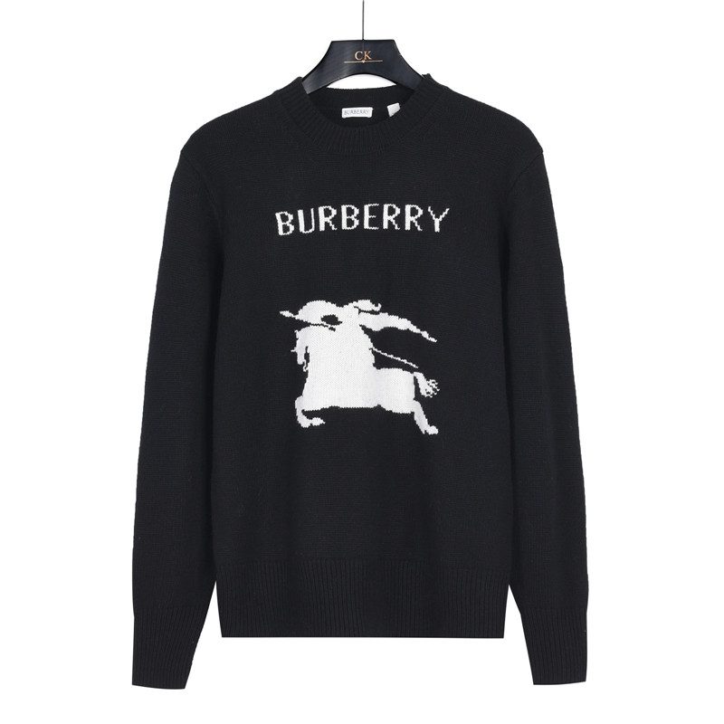 Burberry Equestrian Knight Logo Cashmere Blend Crewneck Sweater