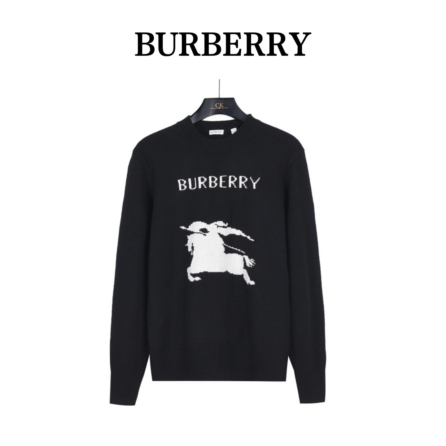 Burberry Equestrian Knight Logo Cashmere Blend Crewneck Sweater