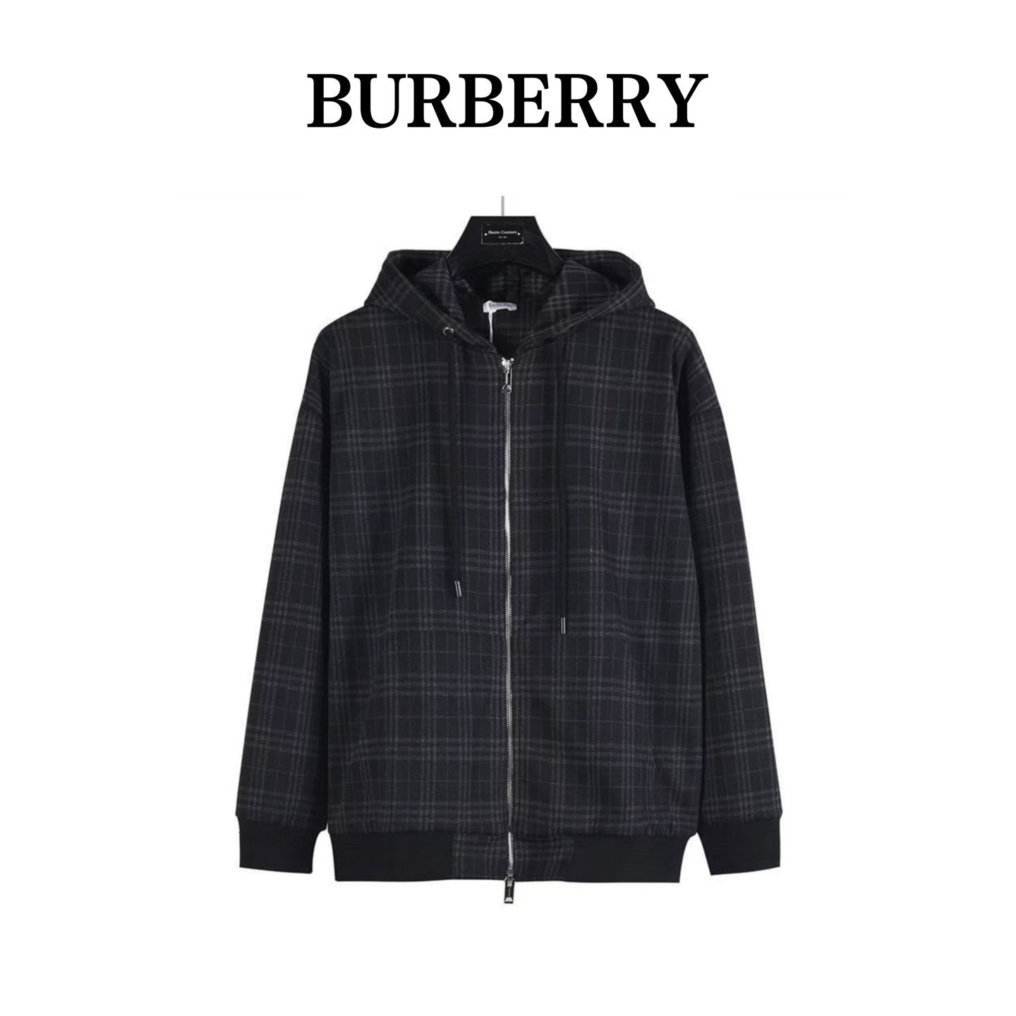 Burberry 25FW Check Zip Drawstring Hooded Jacket