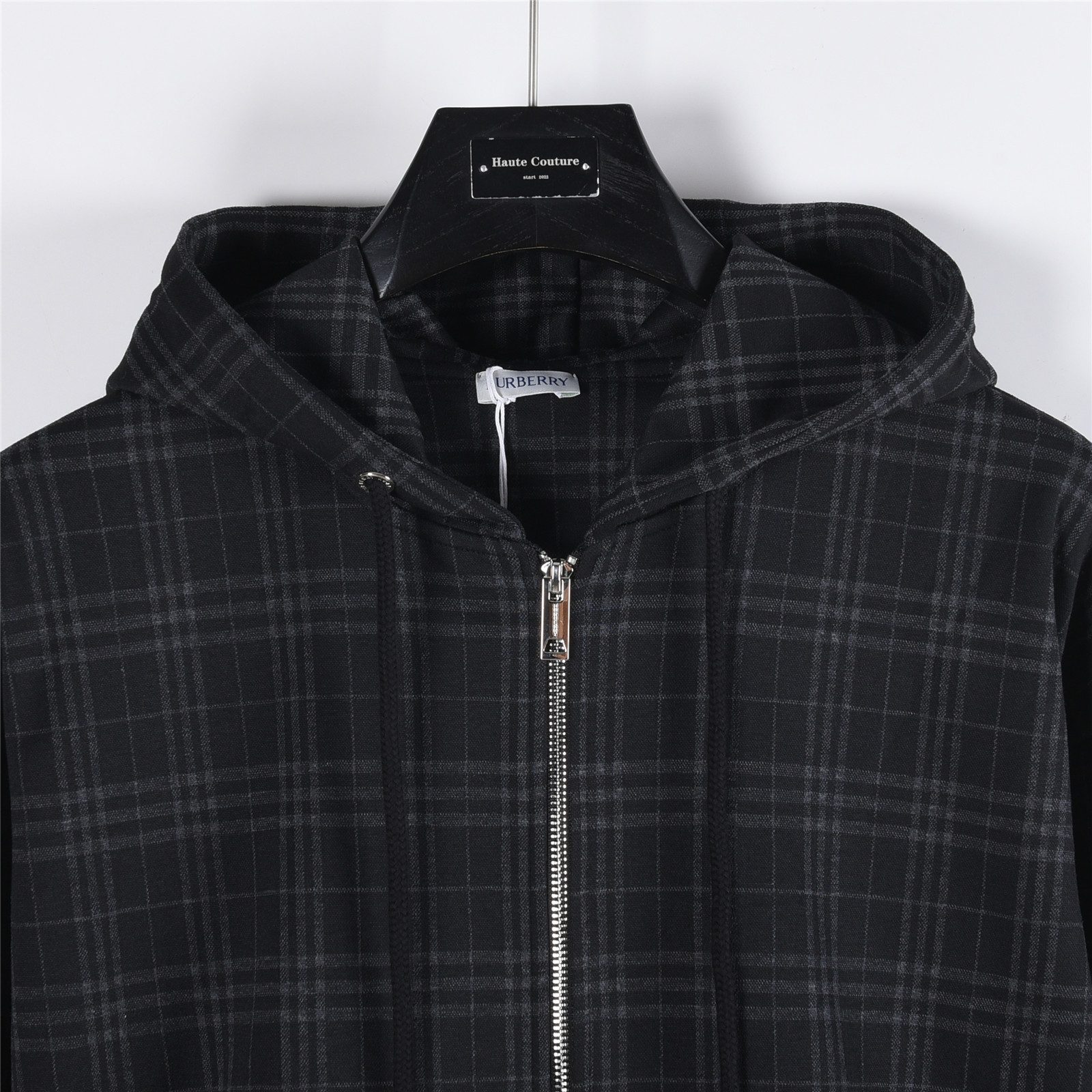 Burberry 25FW Check Zip Drawstring Hooded Jacket