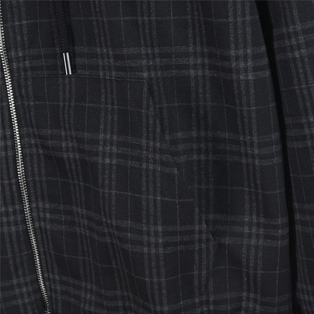 Burberry 25FW Check Zip Drawstring Hooded Jacket