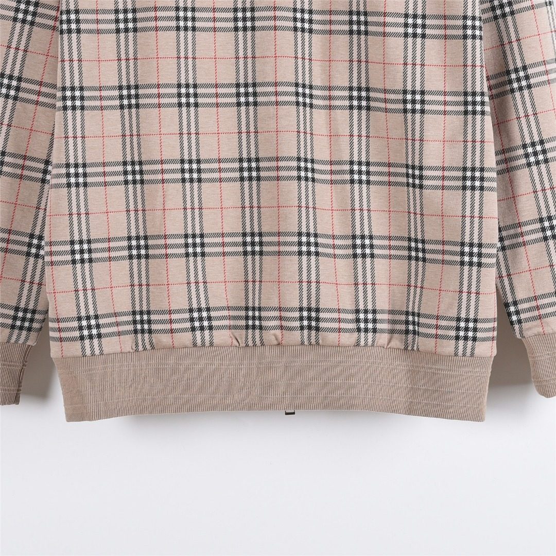 Burberry 25FW Check Zip Drawstring Hooded Jacket