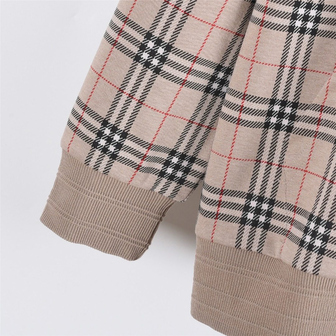 Burberry 25FW Check Zip Drawstring Hooded Jacket