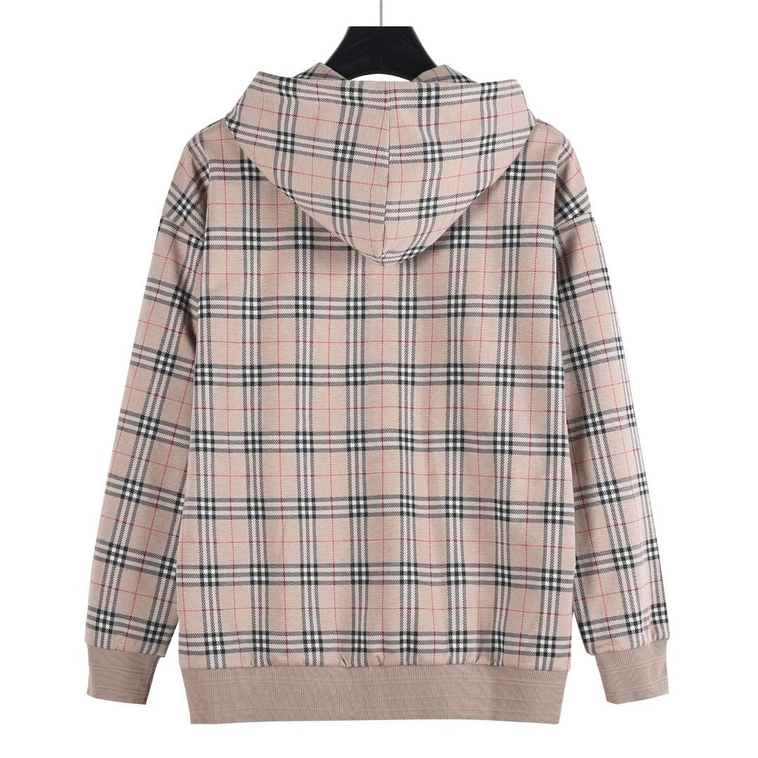 Burberry 25FW Check Zip Drawstring Hooded Jacket
