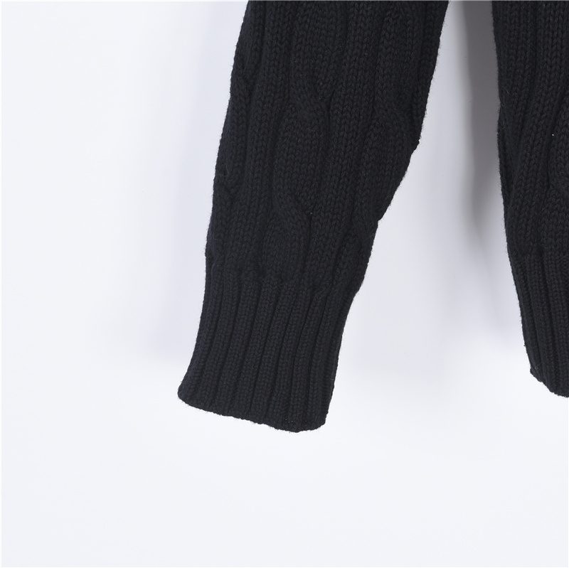 Prada Resort Logo Cable Knit Crewneck Sweater