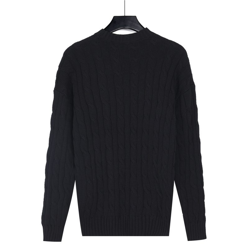 Prada Resort Logo Cable Knit Crewneck Sweater