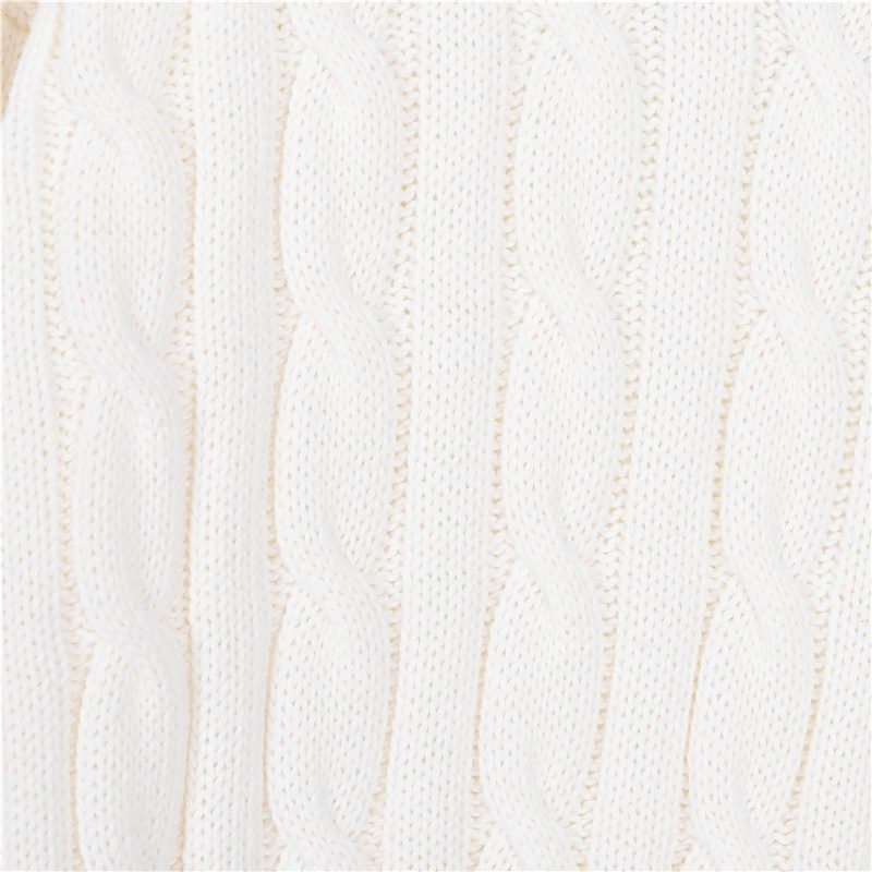 Prada Resort Logo Cable Knit Crewneck Sweater