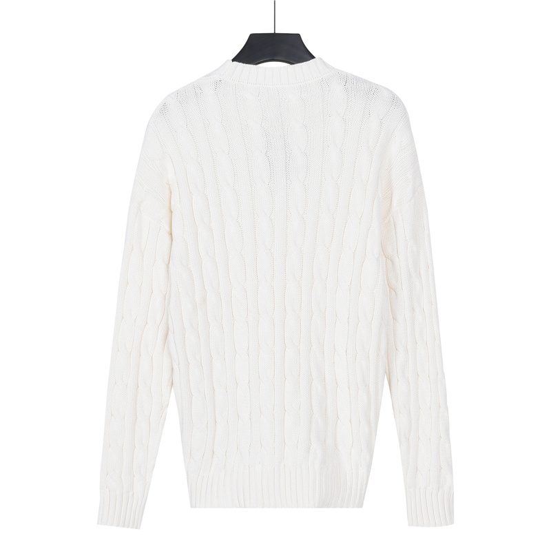Prada Resort Logo Cable Knit Crewneck Sweater