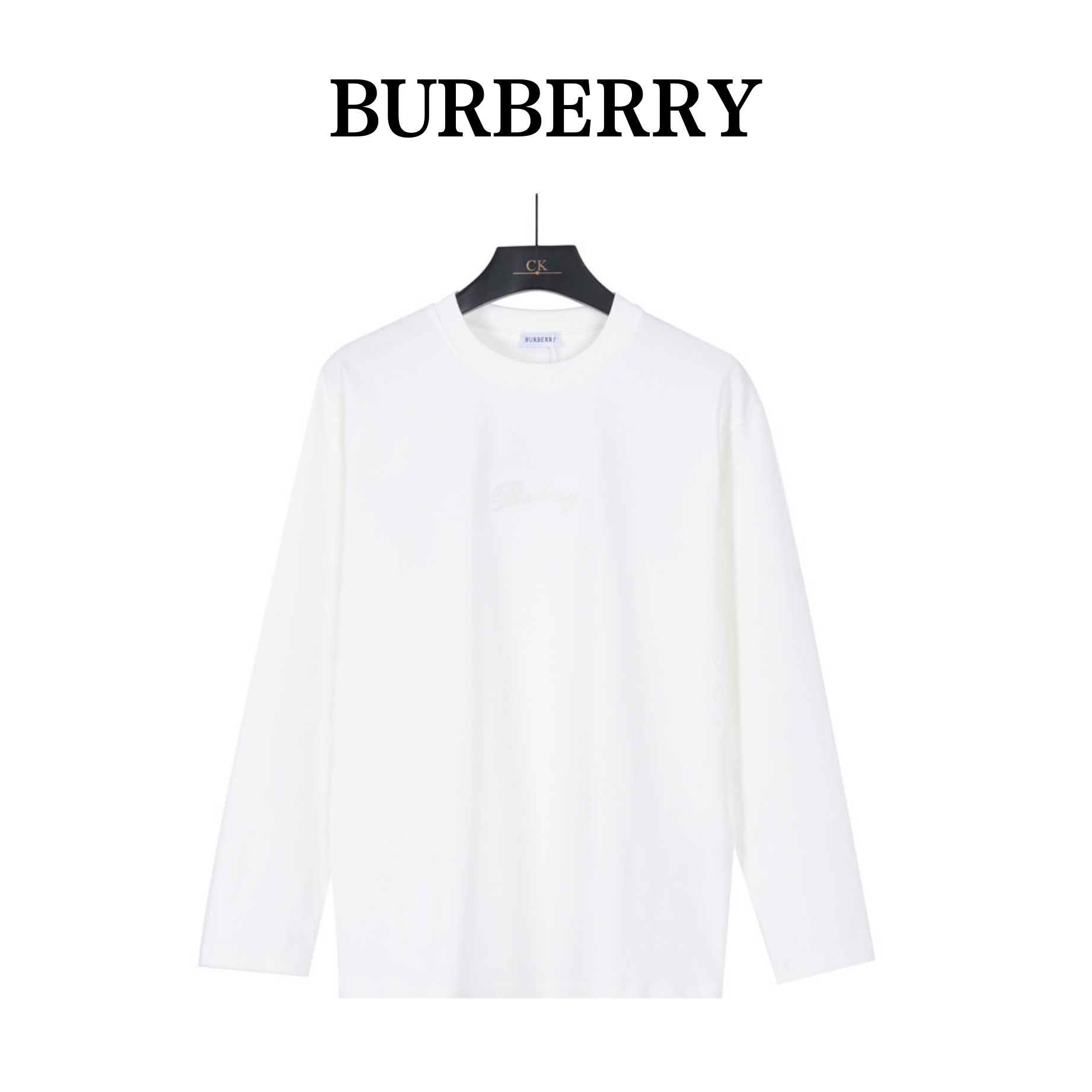 Burberry Embroidered Chest Check Patch Long Sleeve Top