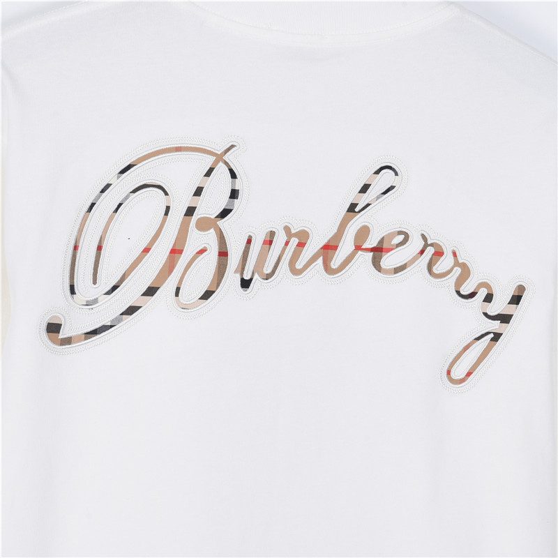 Burberry Embroidered Chest Check Patch Long Sleeve Top