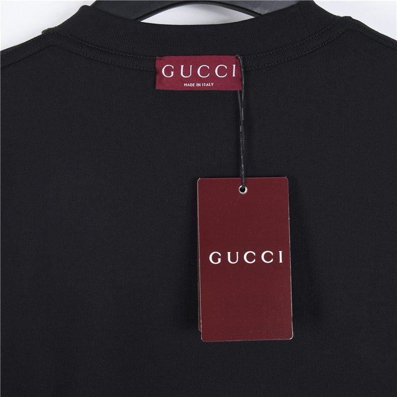 Gucci 26SS Embroidered Logo Plaque Long Sleeve Top