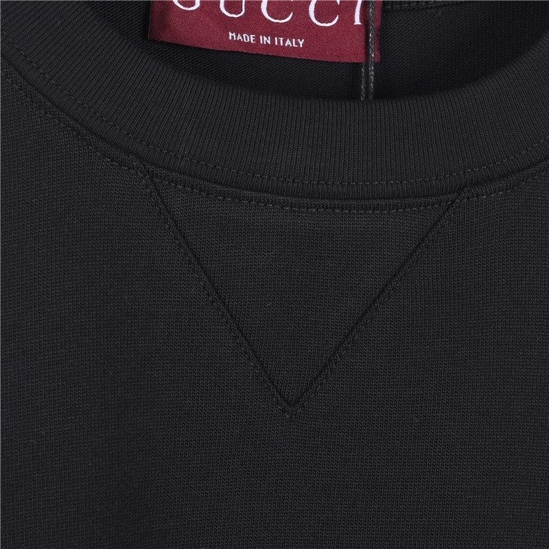 Gucci 26SS Embroidered Logo Plaque Long Sleeve Top