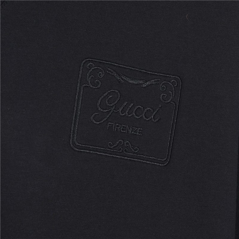 Gucci 26SS Embroidered Logo Plaque Long Sleeve Top