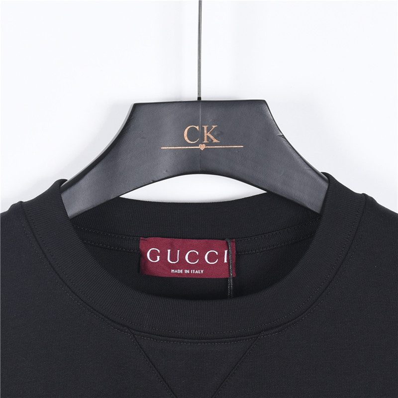 Gucci 26SS Embroidered Logo Plaque Long Sleeve Top