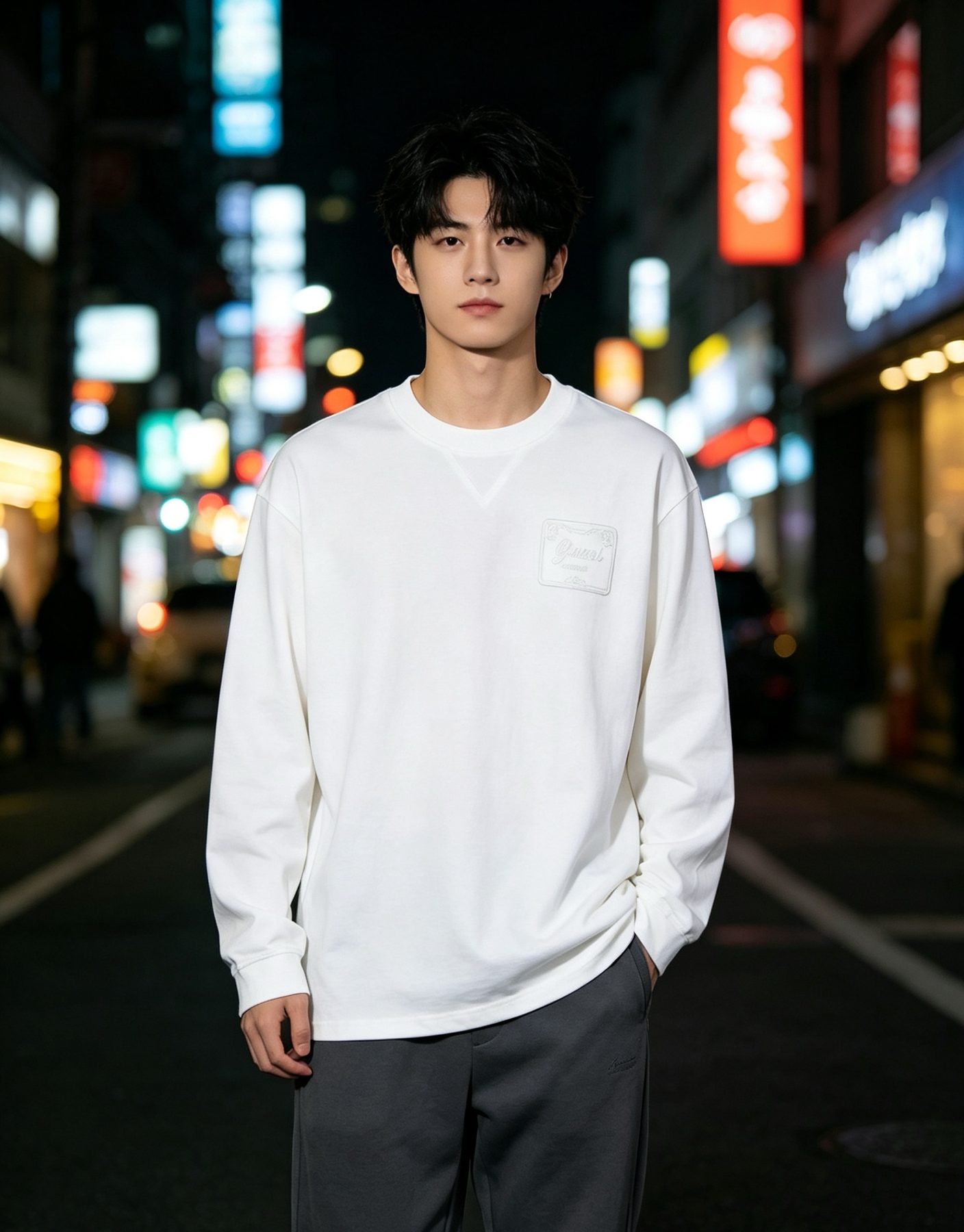 Gucci 26SS Embroidered Logo Plaque Long Sleeve Top