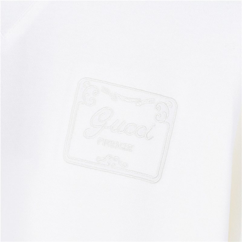 Gucci 26SS Embroidered Logo Plaque Long Sleeve Top