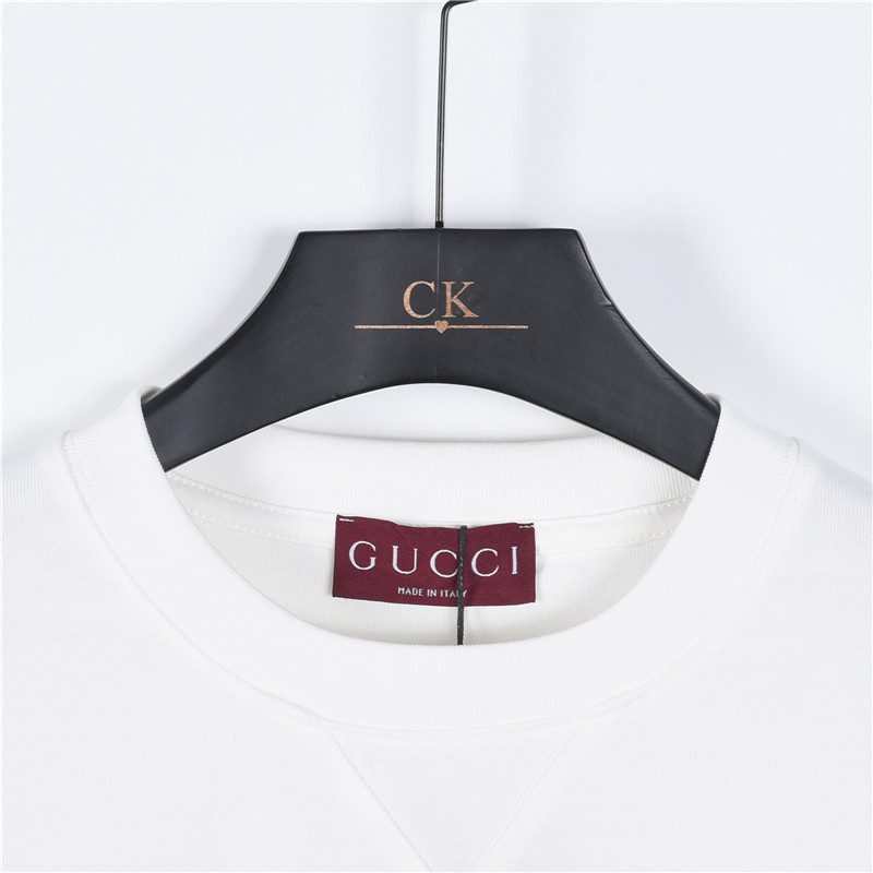 Gucci 26SS Embroidered Logo Plaque Long Sleeve Top
