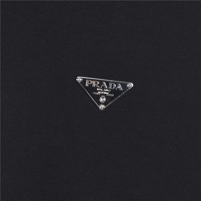 Prada Triangle Logo Long Sleeve Top
