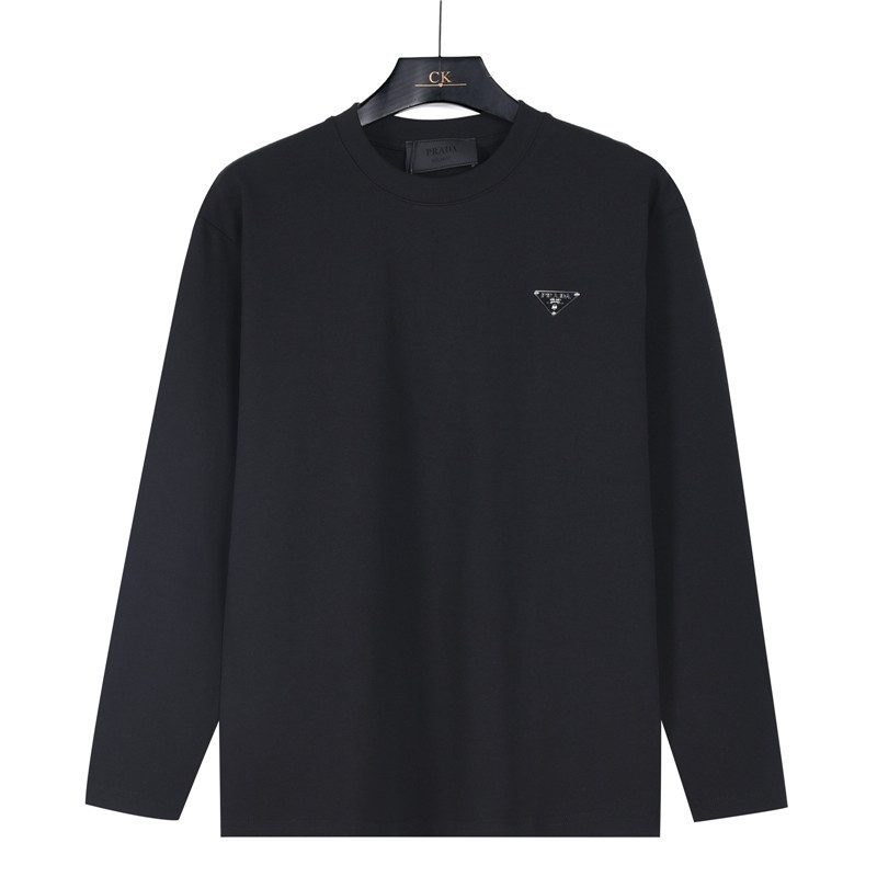 Prada Triangle Logo Long Sleeve Top