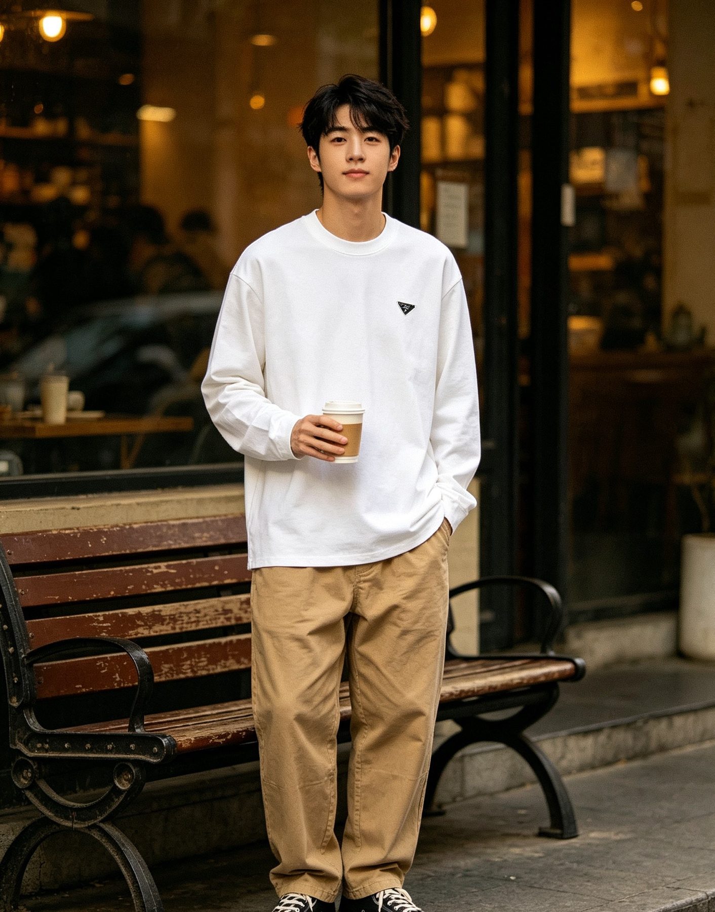 Prada Triangle Logo Long Sleeve Top