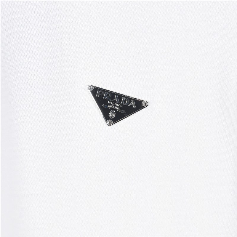 Prada Triangle Logo Long Sleeve Top