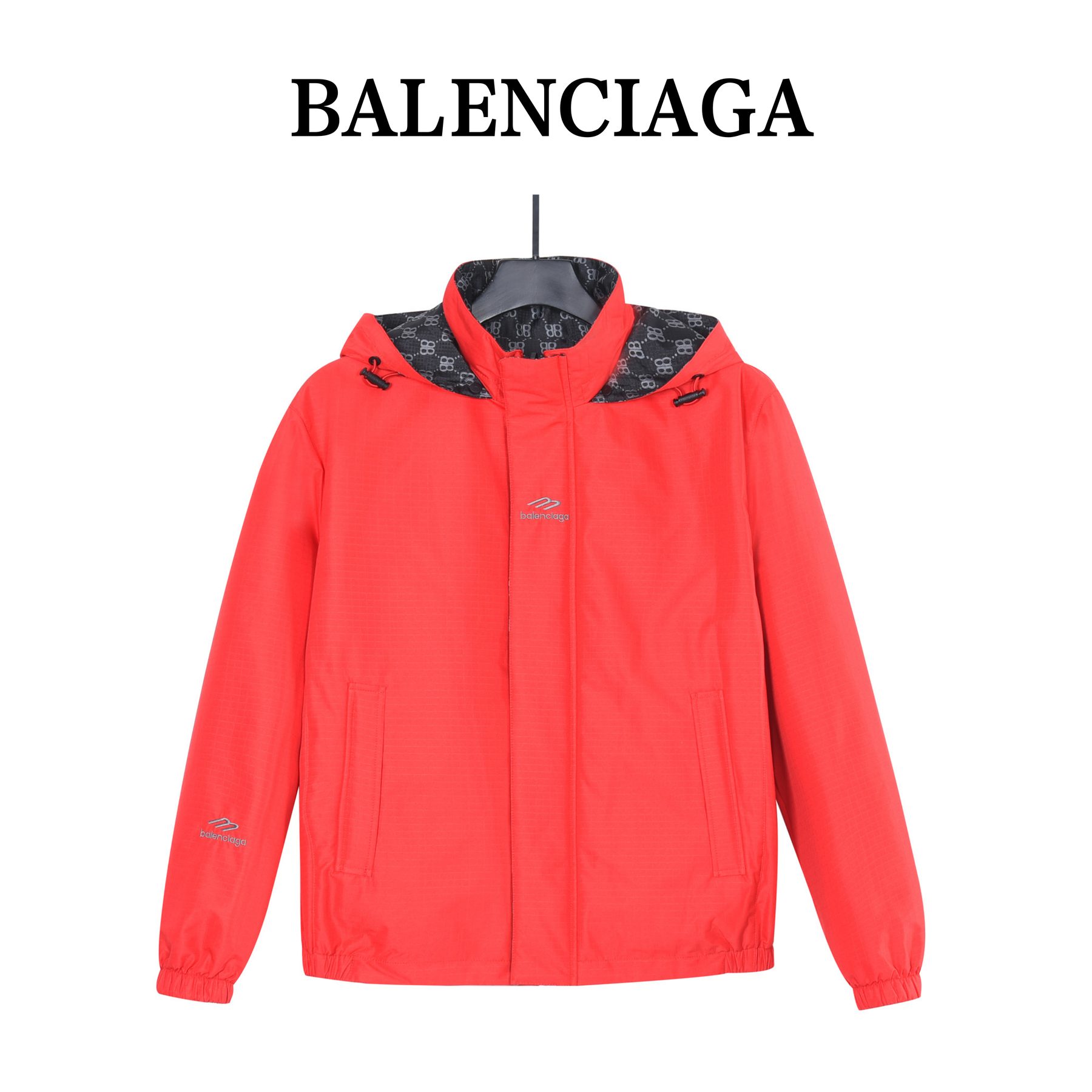Balenciaga Double B Monogram 3M Embroidered Reversible Hooded Jacket