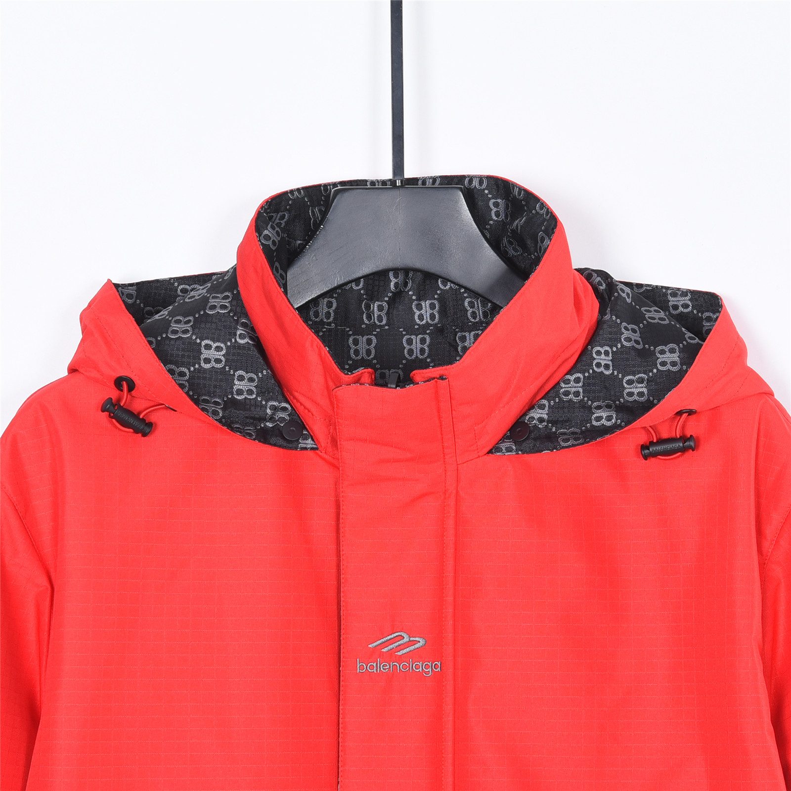 Balenciaga Double B Monogram 3M Embroidered Reversible Hooded Jacket