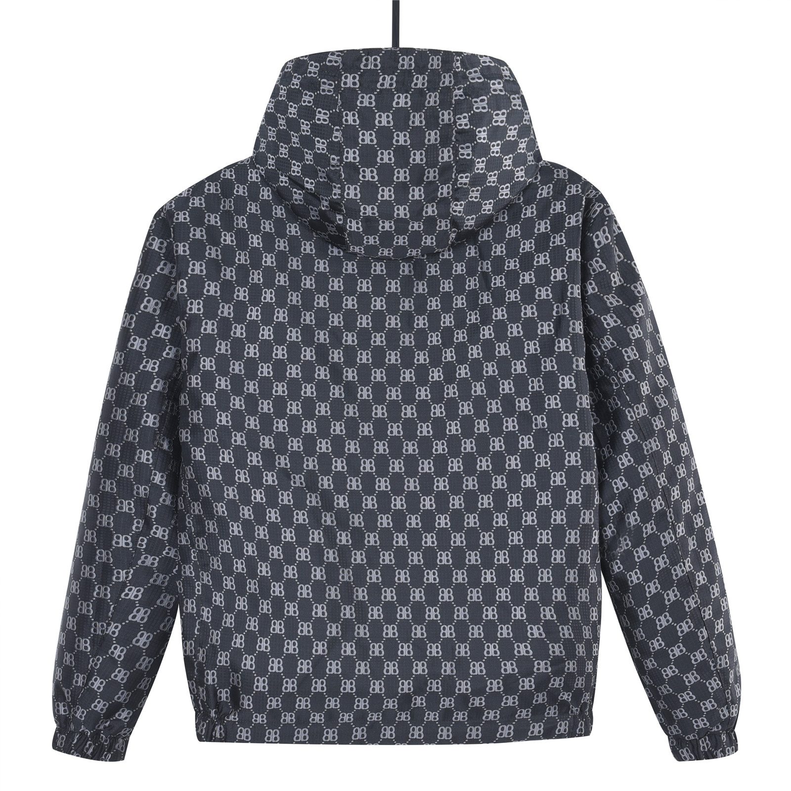 Balenciaga Double B Monogram 3M Embroidered Reversible Hooded Jacket