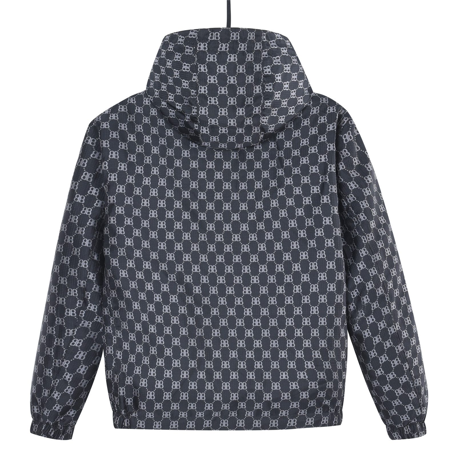 Balenciaga Double B Monogram 3M Embroidered Reversible Hooded Jacket